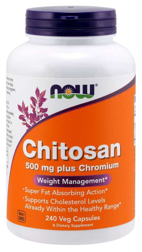 NOW® Foods NOW Chitosan, 500 mg Plus chromium, 240 veg kapslí