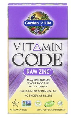 Garden of Life Vitamin Code RAW Zinc 30 mg (zinok + vitamín C) - 60 kapsúl