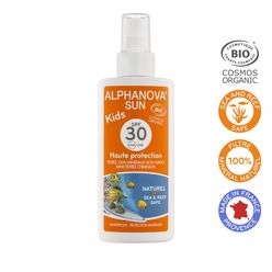 ALPHANOVA bio opaľovací krém v spreji pre deti SPF 30, 125g