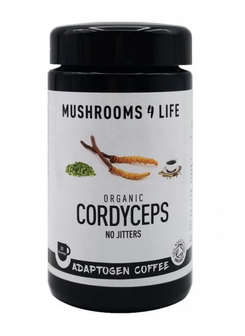 Mushrooms 4 Life Káva ze Sumatry s houbou Cordyceps, vanilkou a kardamomem, rozpustná, 75 g