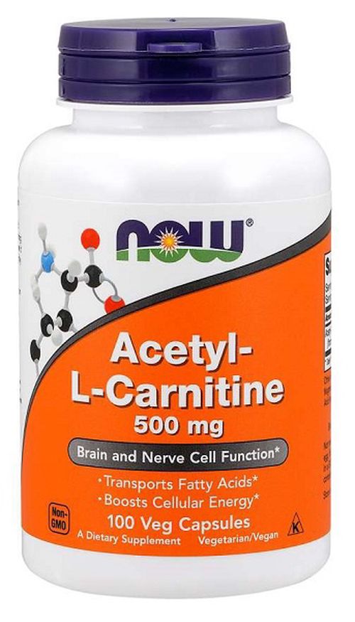 NOW® Foods NOW Acetyl-L-Carnitine 500mg, 200 kapslí