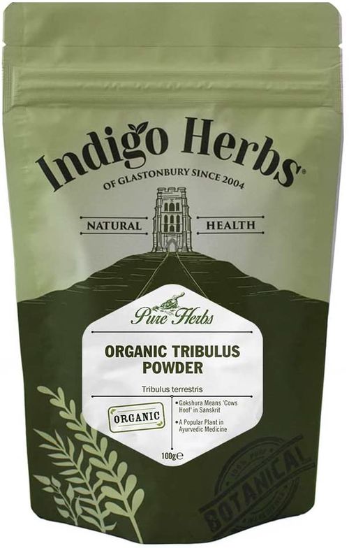 Indigo Herbs Organic Tribulus Powder, kotvičník v prášku, 100 g