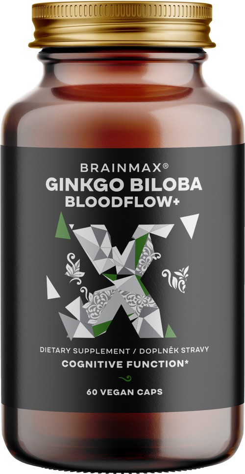BrainMax Ginkgo Biloba Bloodflow+, 60 rastlinných kapsúl