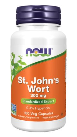 NOW® Foods NOW St. John's Wort (Třezalka tečkovaná), 300 mg, 100 rostlinných kapslí