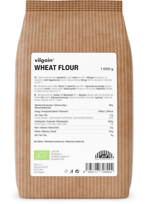 Vilgain Pšeničná múka hladká BIO 1000 g