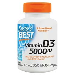 Doctor's Best Doctor’s Best Vitamin D3, 5000 IU, 360 kapsúl