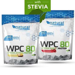 WPC 80 Stevia Sweet – srvátkový whey proteín 1kg Strawberry