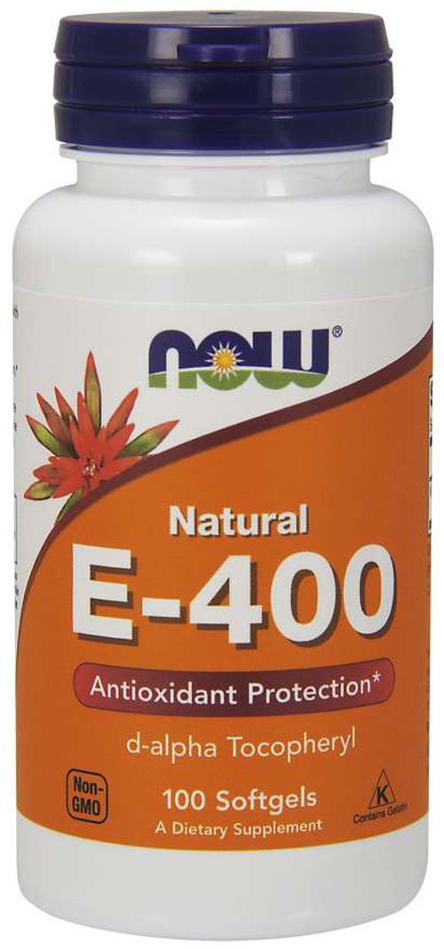 NOW® Foods NOW Vitamin E 400 IU, 100 softgelových kapslí