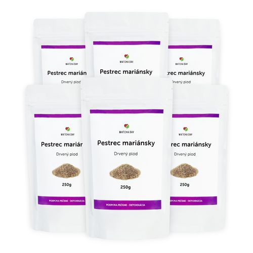 Matcha Day Pestrec mariánsky drvený - set 5+1 zadarmo (6x250g)