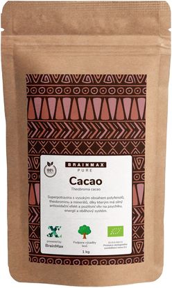 BrainMax Pure Cacao, bio kakao z Peru, 1000 g