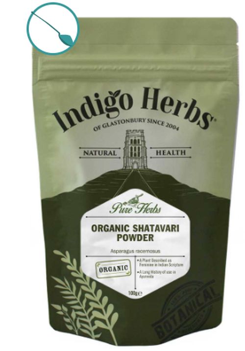 Indigo Herbs Organic Organic Shatavari Powder (Asparagus racemosus), prášok zo špargle, 100 g