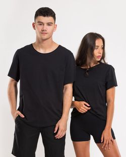 Vilgain Organic Raw Edge Tee S onyx black