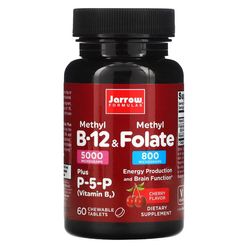 Jarrow Formulas Jarrow Methyl Folate (Aktivní forma kyseliny listové, třešeň), 1000mcg, 60 žvýkacích pastilek