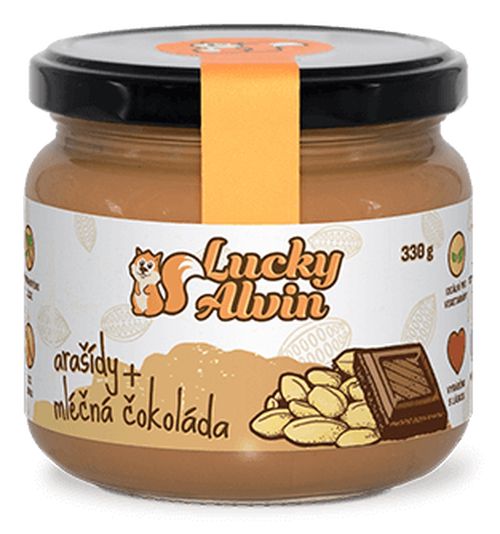 LuckyAlvin - Arašídy + Mléčná čokoláda 330g