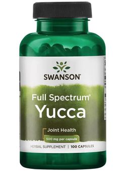 Swanson Yucca, 500 mg, 100 kapslí
