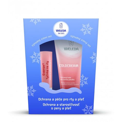 Weleda výživný krém Coldcream 30 ml + Tyčinka na rty Everon 4,8 g dárková sada