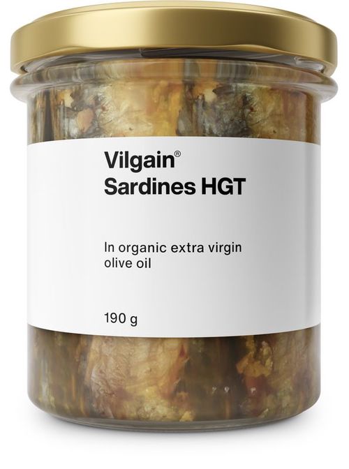 Vilgain Sardinky v bio extra panenskom olivovom oleji 190 g