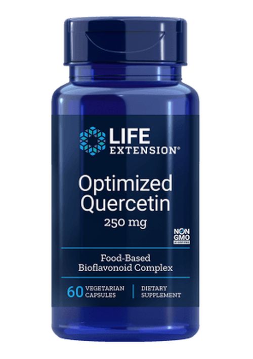 Life Extension, Optimized Quercetin, Kvercetín, 250 mg, 60 rostlinných kapslí