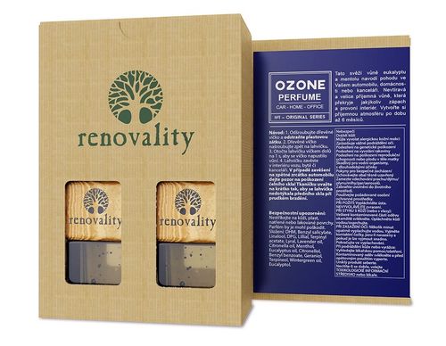 Renovality - Ozone Car Perfume, vůně do interiéru, 2x7 ml