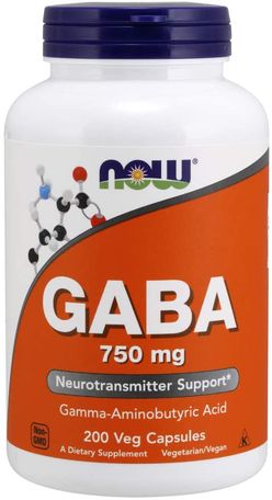 NOW® Foods NOW GABA 750 mg, 200 rostlinných kapslí