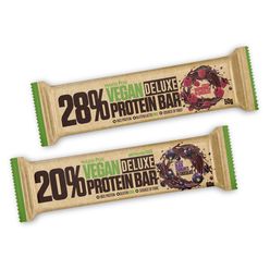 Vegan Protein Bar DeLuxe - Vegánska proteínová tyčinka 24x60g Black Currants in Chocolate