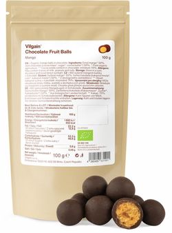 Vilgain Chocolate Fruit Balls BIO mango