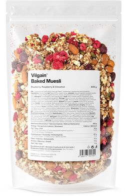 Vilgain Pečené muesli čučoriedky, maliny & škorice 600 g