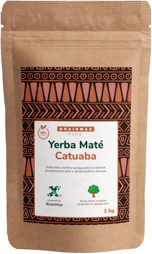 BrainMax Pure Organic Yerba Maté - Catuaba, 1000 g