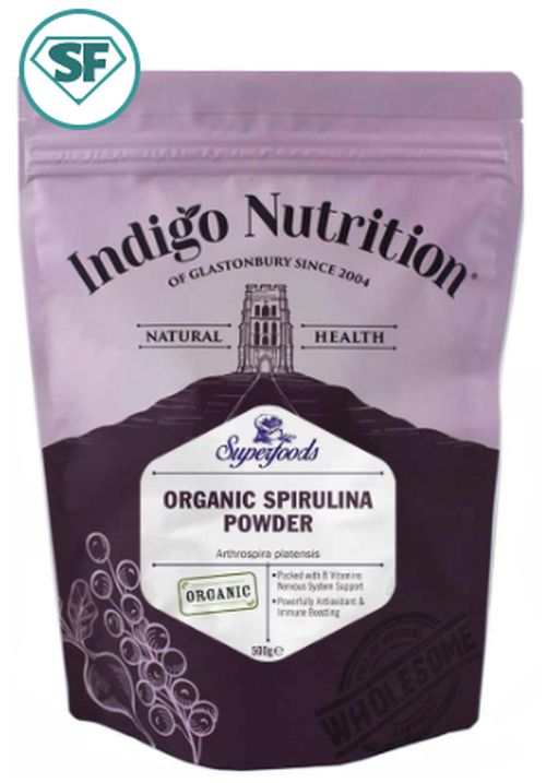 Indigo Herbs Organic Spirulina Powder, spirulina v prášku, 500 g