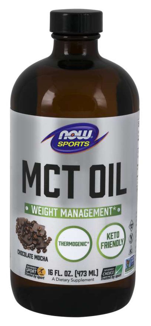 NOW® Foods NOW MCT olej, Chocolate Moca, 473 ml