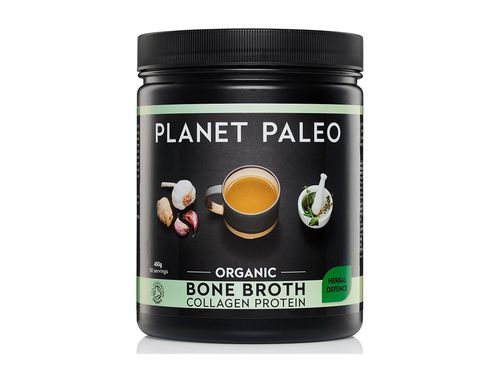 Planet Paleo Collagen Bone Broth Herbal Defense (kolagenový vývar s bylinkami), 450g