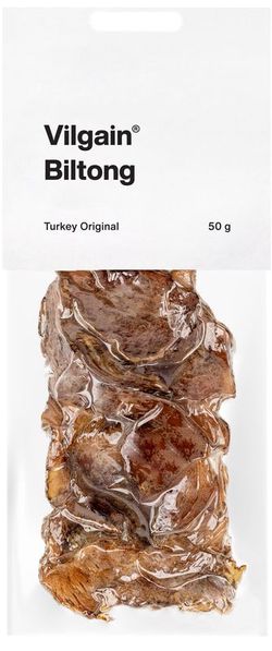 Vilgain Sušené morčacie mäso biltong original 50 g
