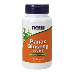 NOW® Foods NOW Panax Ginseng, 500 mg, 100 kapslí