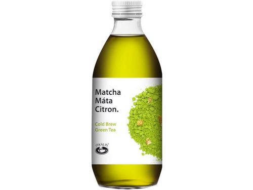 Oxalis Matcha Máta - citron - Cold Brew Green Tea, 330 ml