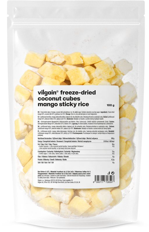 Vilgain Coconut Cubes – mango s lepkavou ryžou 100 g
