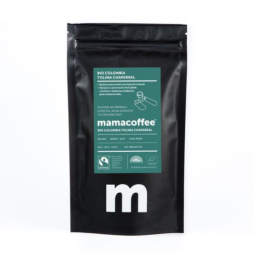 Mamacoffee - Bio Colombia Tolima Chaparral, 100g Druh mletie: Mletá