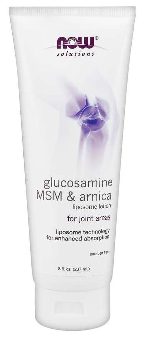 NOW® Foods NOW Glucosamine MSM & arnica (liposomový krém), 237 ml.