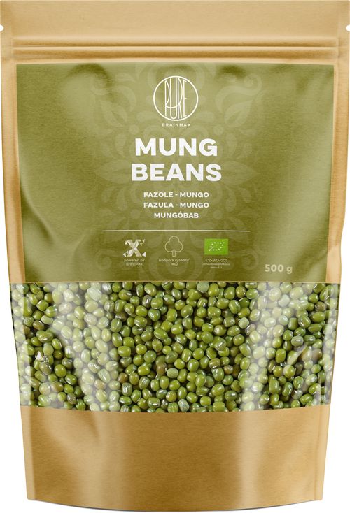 BrainMax Pure Fazuľa - Mungo, BIO, 500 g *CZ-BIO-001 certifikát