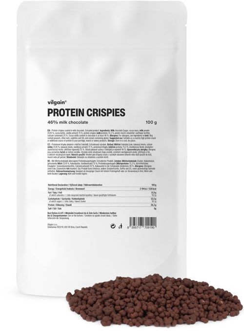 Vilgain Protein Crispies mliečna čokoláda 100 g