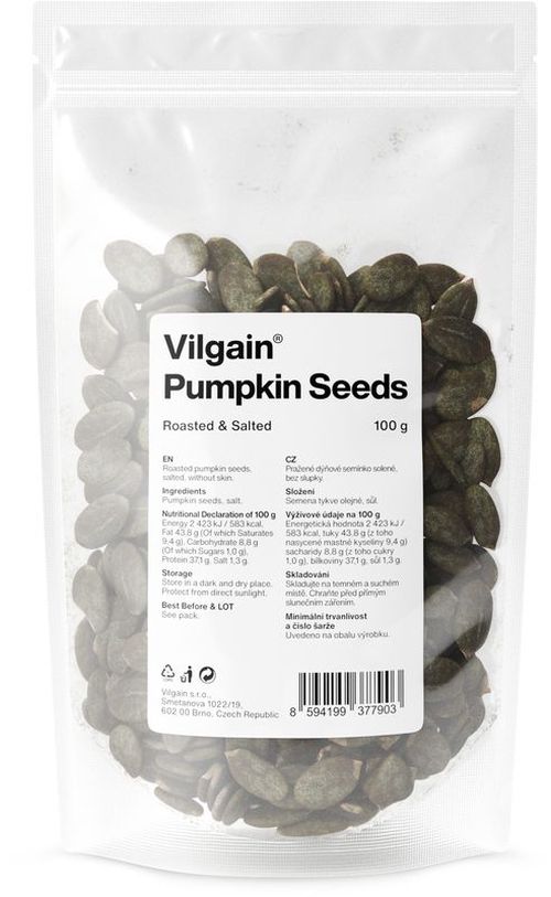 Vilgain Pražené tekvicové semienka solené 100 g