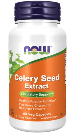 NOW® Foods NOW Celery Seed (extrakt z celerových semínek), 60 rostlinných kapslí