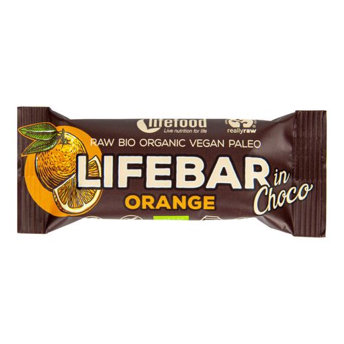 LifeFood - Tyčinka Lifebar pomeranč v čokoládě, 40 g