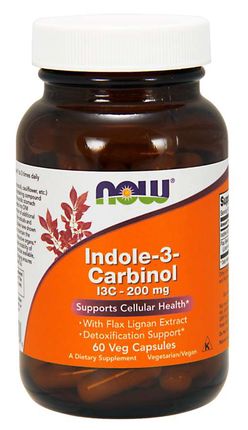 NOW® Foods NOW I3C (Indol-3-karbinol) s extraktem lněných lignanů, 60 rostlinných kapslí