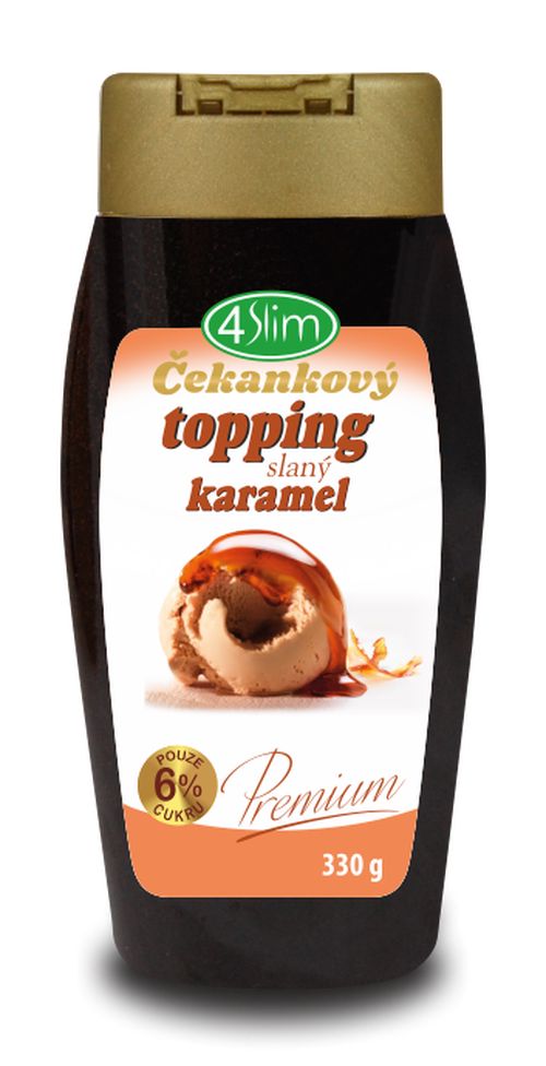 4Slim - Čakankový topping slaný karamel, 330 g