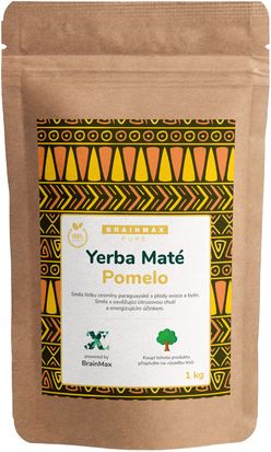 BrainMax Pure Organic Yerba Maté - pomelo, 1000 g