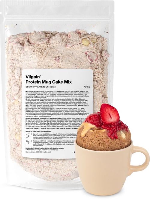 Vilgain Protein Mug Cake Mix Jahoda a biela čokoláda 420 g