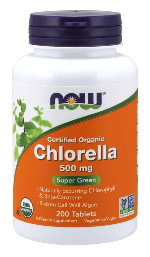 NOW® Foods NOW Chlorella, 500 mg Organic, 200 tablet