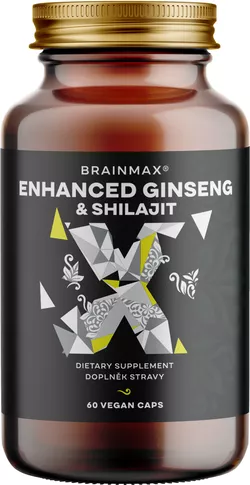 BrainMax Enhanced Ginseng & Shilajit, 60 kapsúl