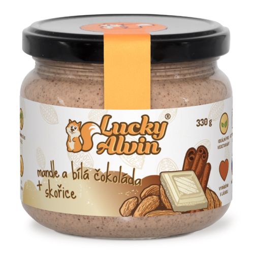 LuckyAlvin - Mandle + Bílá čokoláda + skořice 330g