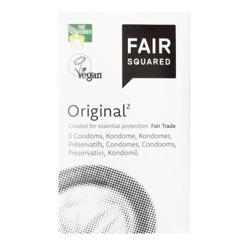 FAIR SQUARED - vegánsky prírodný kondóm - Original Počet ks v balení: 3ks